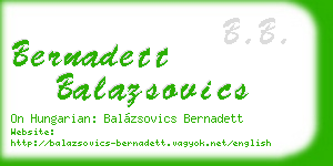 bernadett balazsovics business card